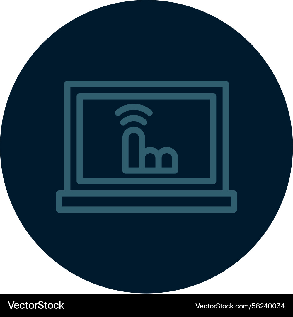 Touchscreen Multi Color Line Icon Vector Image