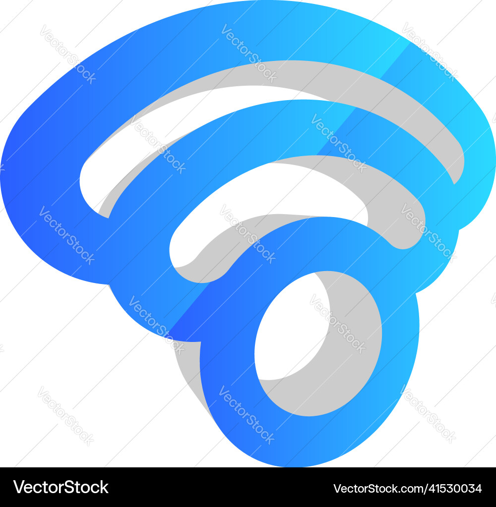 Wireless cordless signal internet wifi shape icon Wireless cordless signal internet wifi shape icon vector image