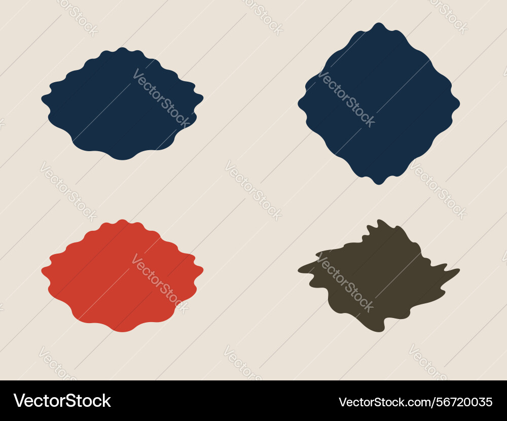 Abstract boho style minimal shape set design Vector Image