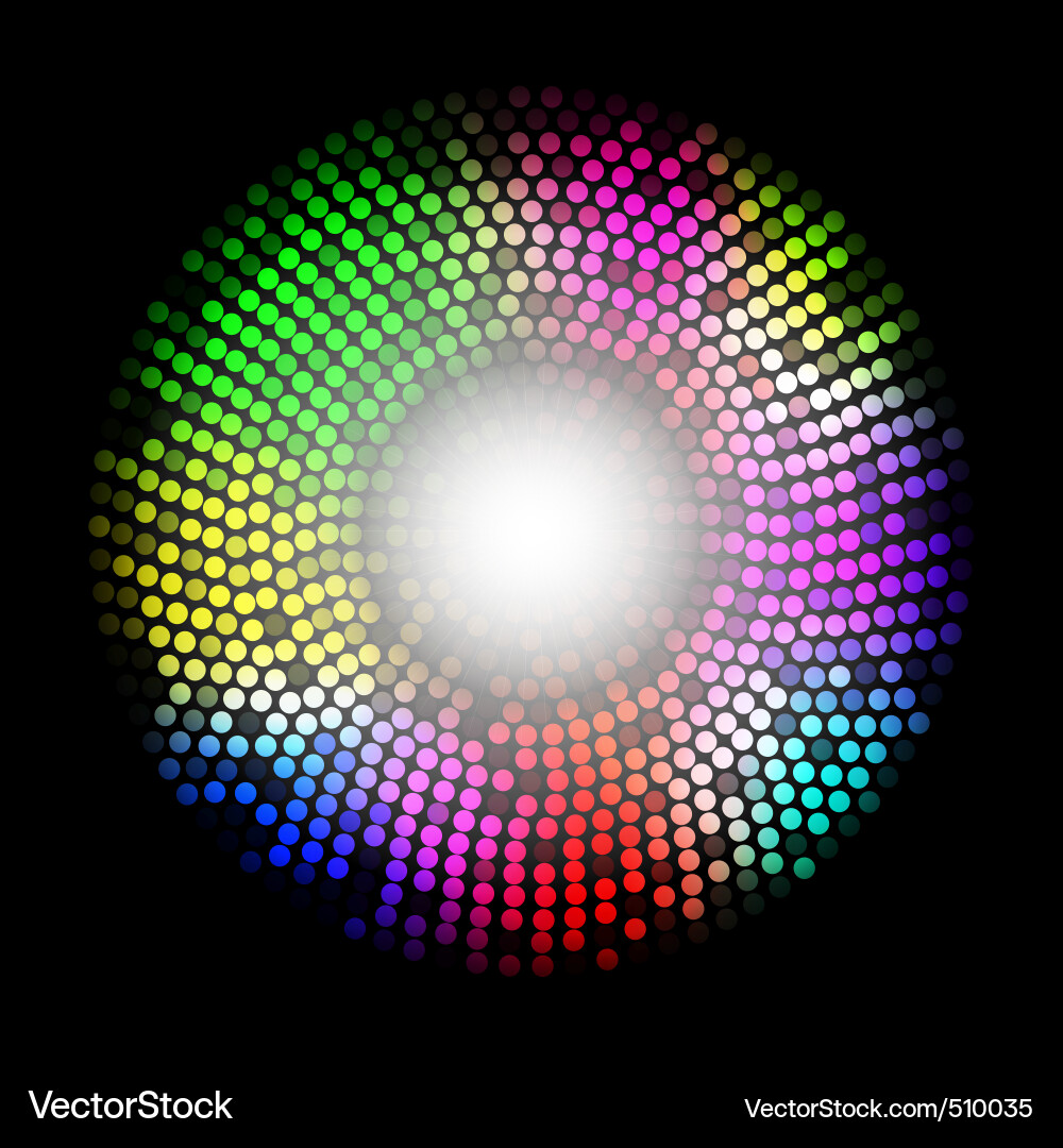 Abstract Multicolored Radial Pattern vector image