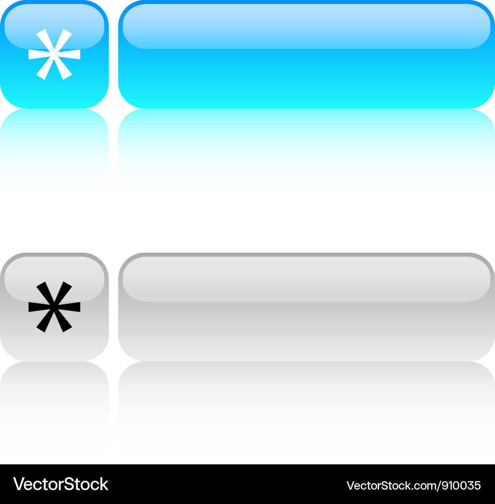 Asterisk square button Vector Image