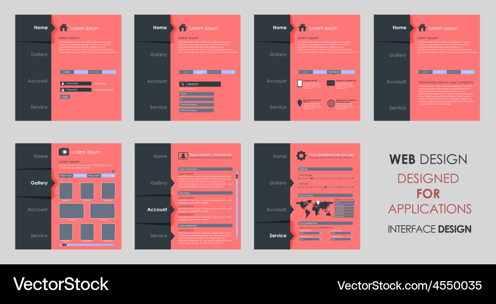 Design of a flat interface vector image