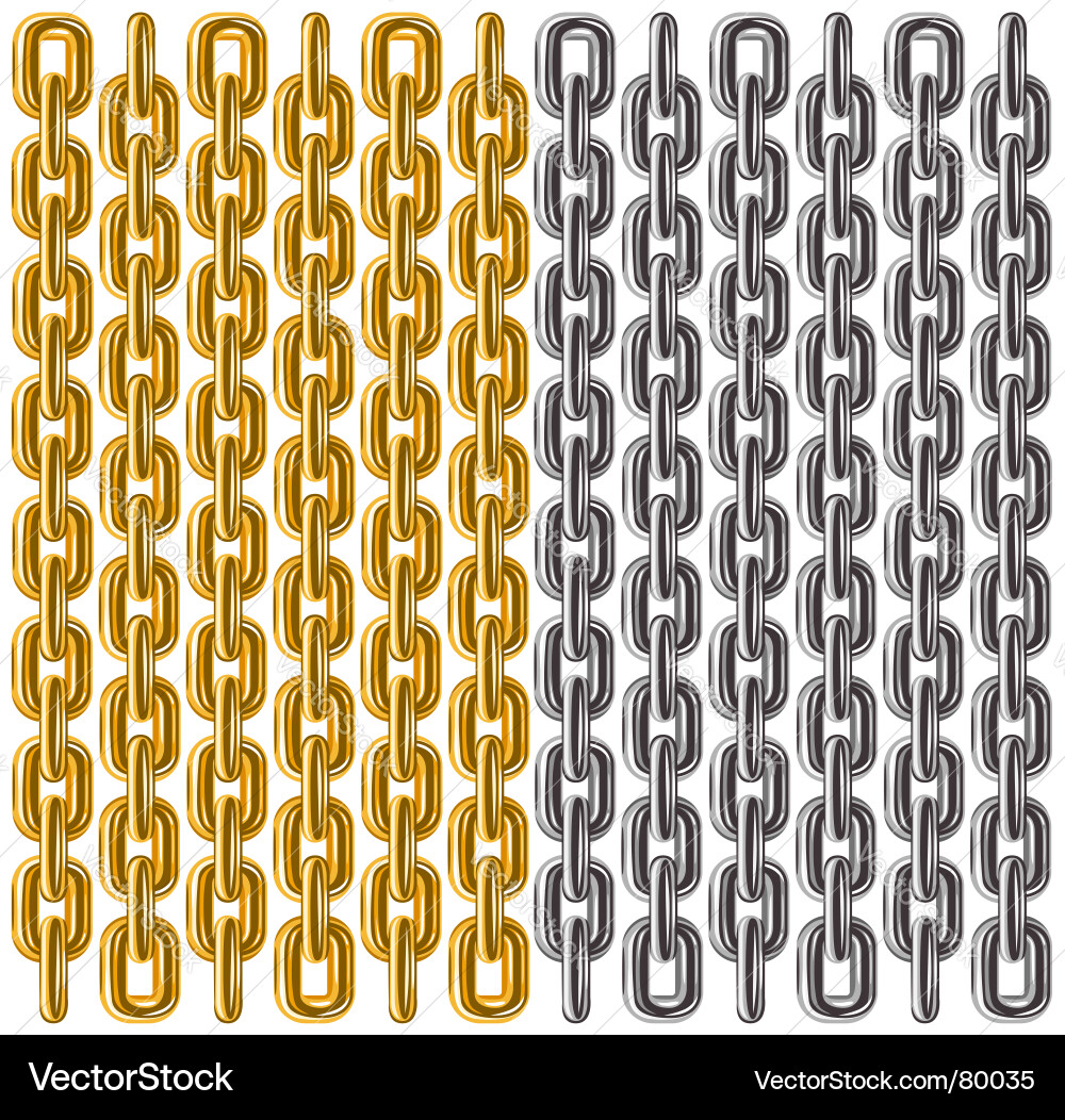 Gold- und Silberkettenlinien Hintergrund Vektorbild