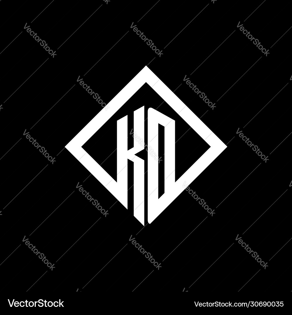 Kd logo monogram with square rotate style design Vector Image