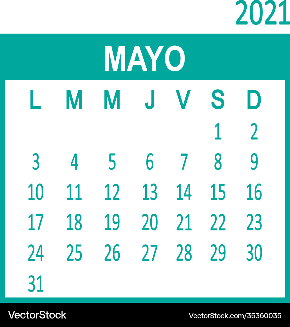 Mayo may fifth page set calendar 2020 Mayo may fifth page set calendar 2020 vector image