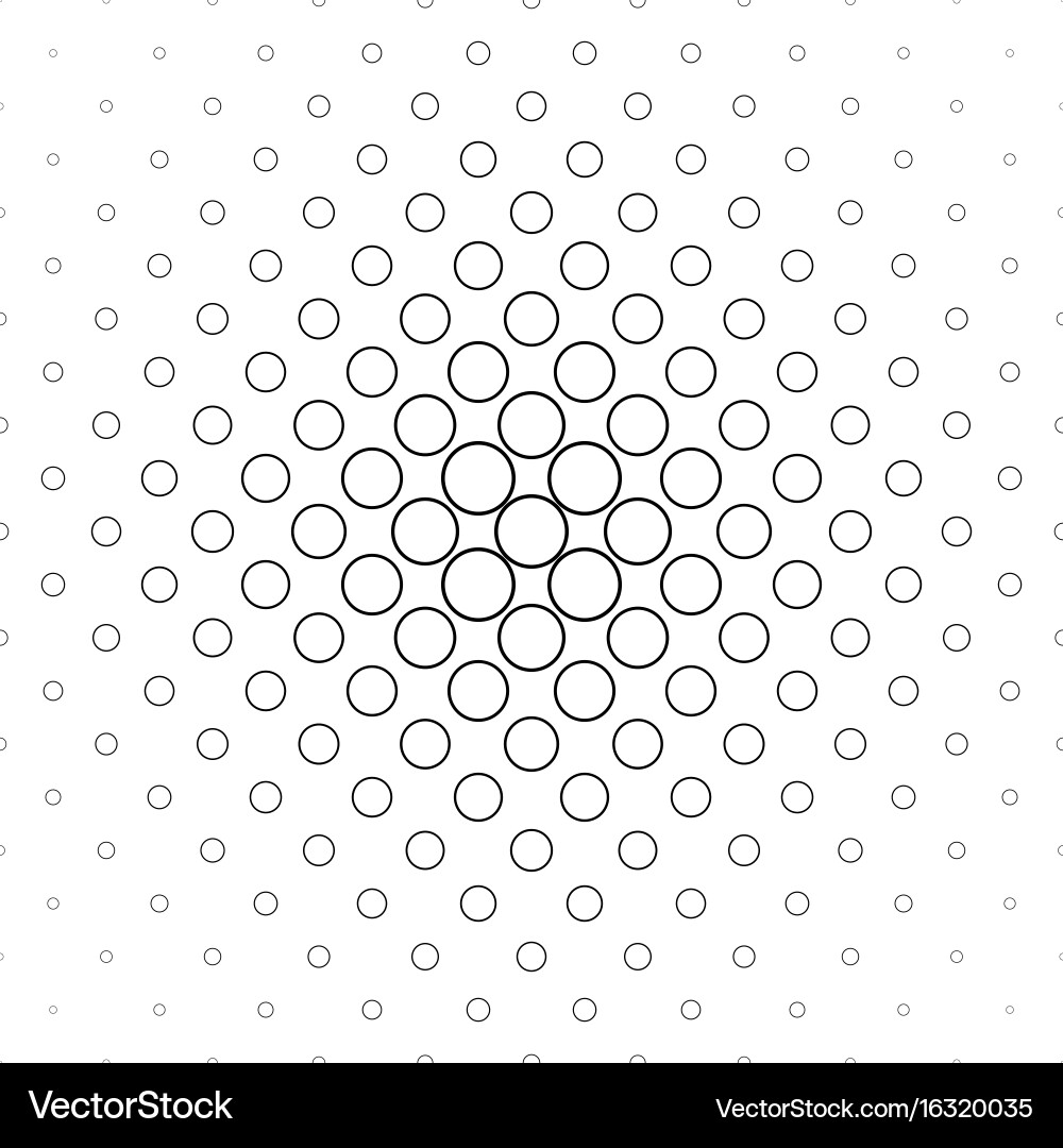 Monochrome circle pattern - background vector image