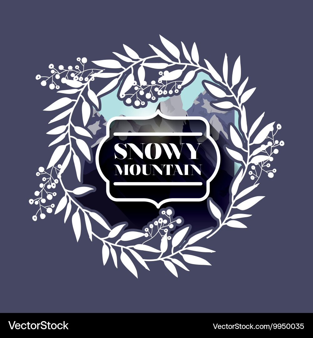 Mountain frame with blur background isolated icon Vector Image