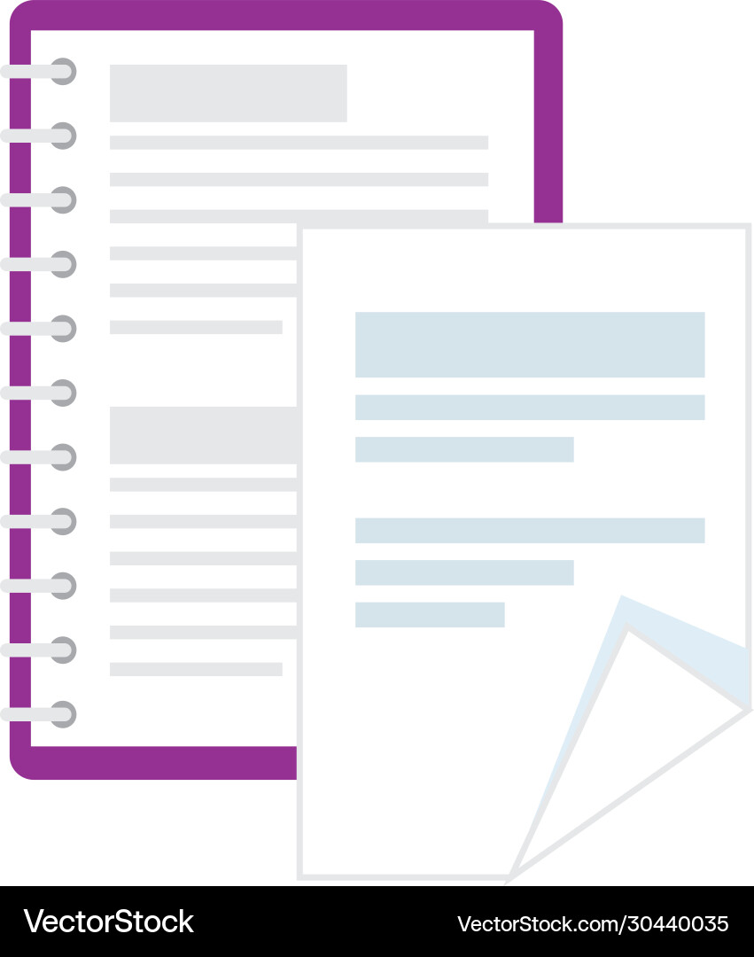 Notebook diary document isolated icon vector image