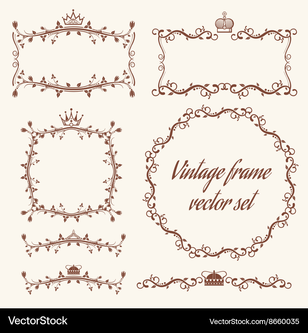 Retro frames and headers vector image