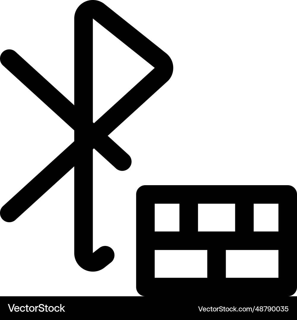 Security feature enabled in bluetooth device vector image