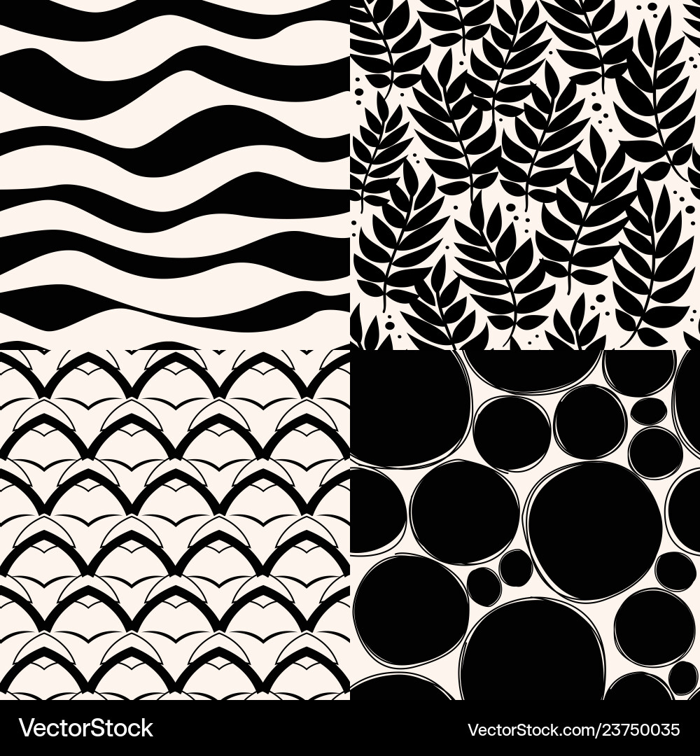 Set of abstract geometric patterns stylish vector image