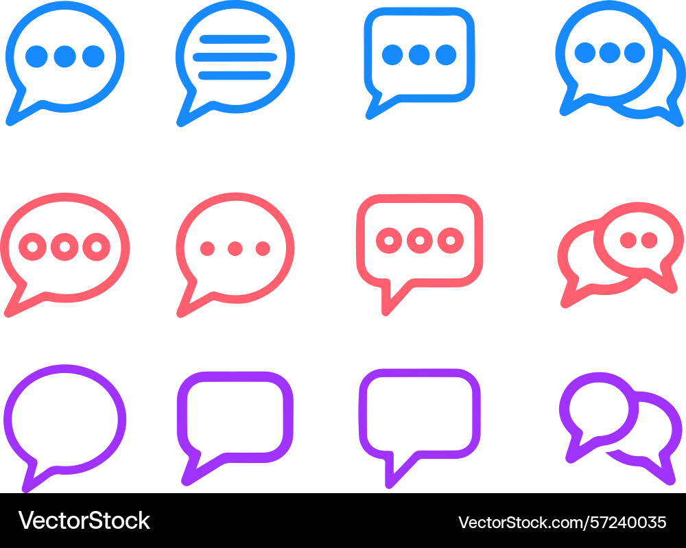 This design shows multiple colorful message vector image