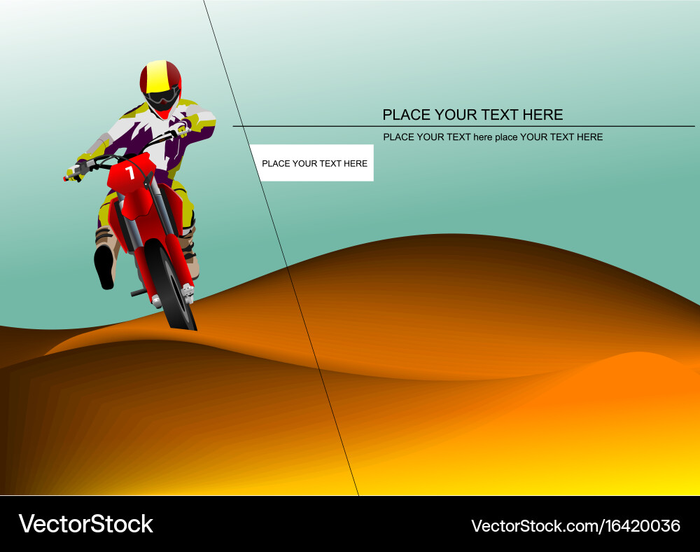Abstract background with motorcycle image Vector Image