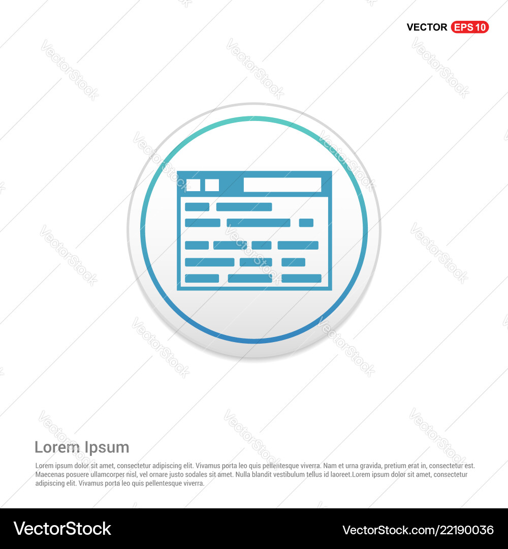 Application interface icon - white circle button Vector Image