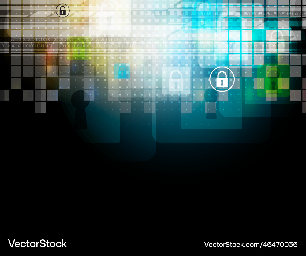 Cyber security and information or network Cyber security and information or network vector image