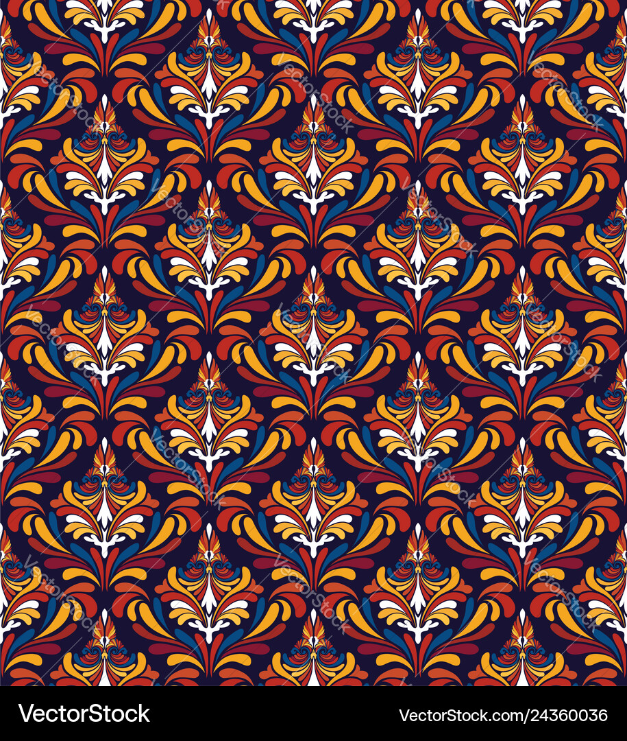 Damask seamless pattern Damask seamless pattern vector image