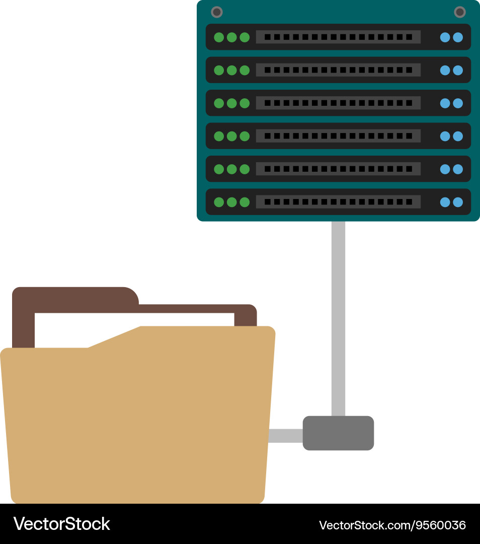 Data access from folders vector image