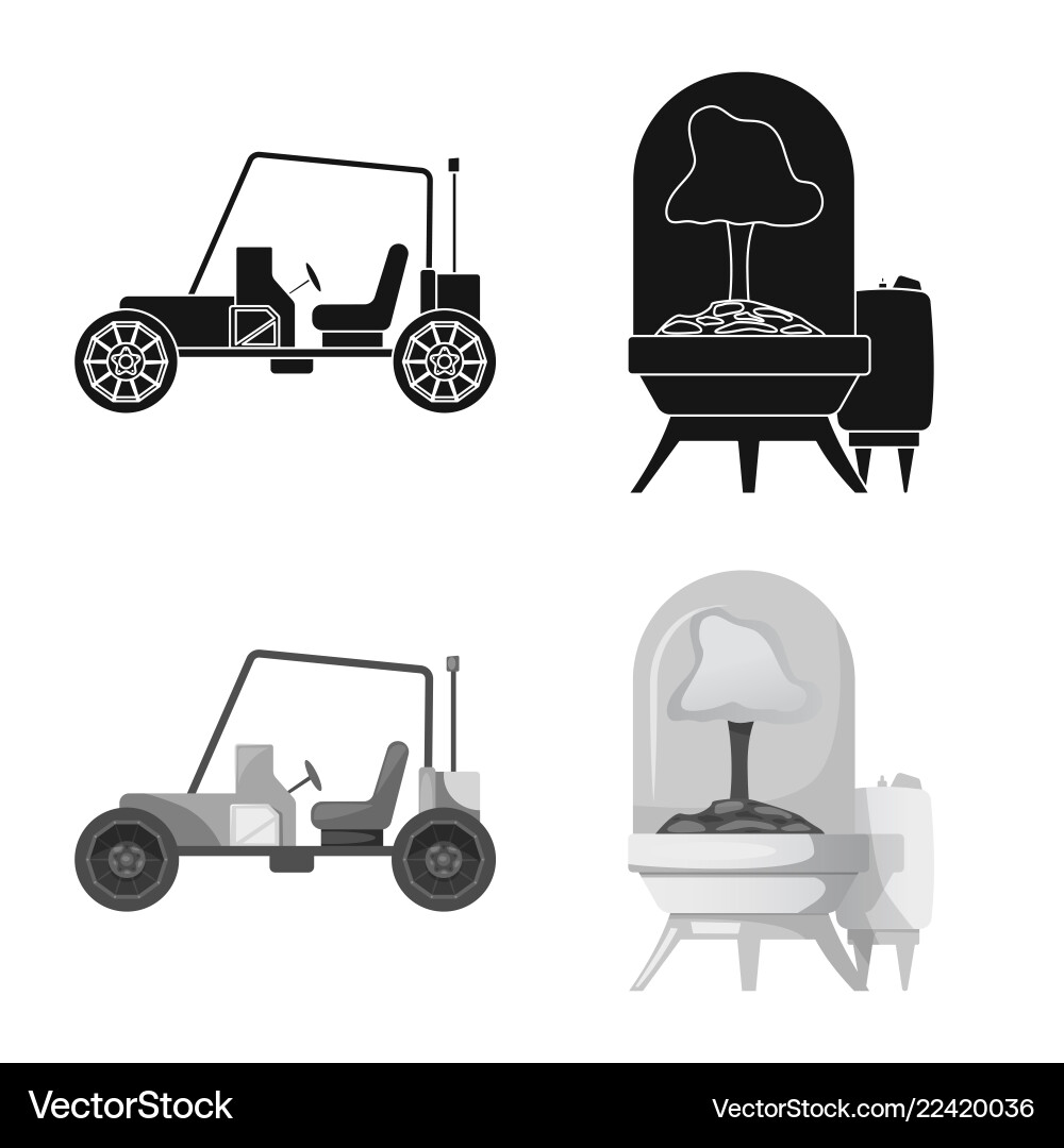 Design of mars and space icon set Design of mars and space icon set vector image