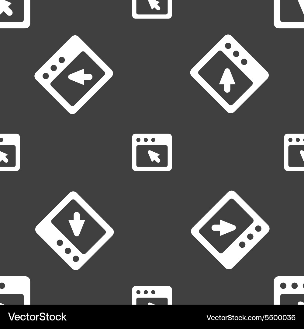 Dialog box icon sign seamless pattern on a gray Vector Image