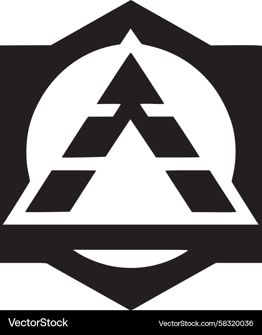 Dynamic Triangle Emblem Vector Image