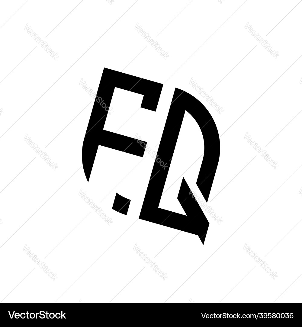 Fq Logo Monogramm Design Vorlage Fq Logo Monogramm Design Vorlage vektorbild