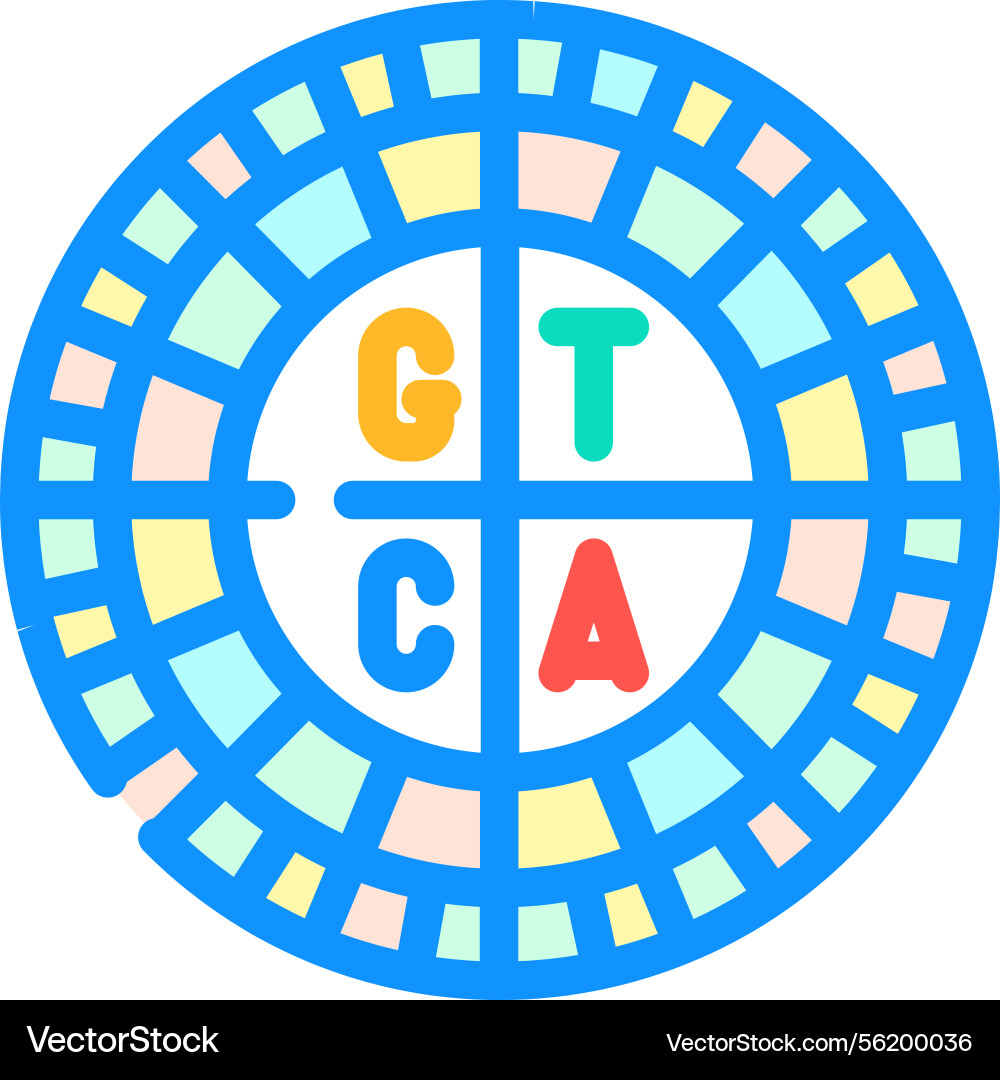 Genetic code engineering color icon Genetic code engineering color icon vector image