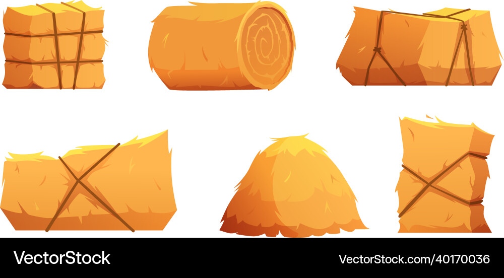 Haystack in Rural Field Vector Image