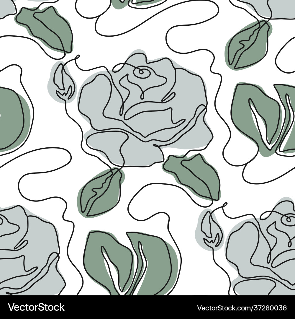 One line seamless modern pattern Royalty Free Vector Image