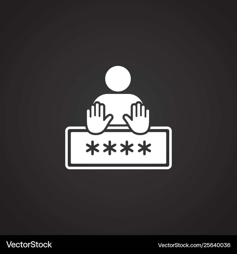 Password related icon on background for graphic Password related icon on background for graphic Vector Image