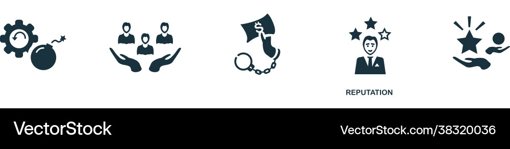 Reputation icon simple element from management Reputation icon simple element from management Vector Image