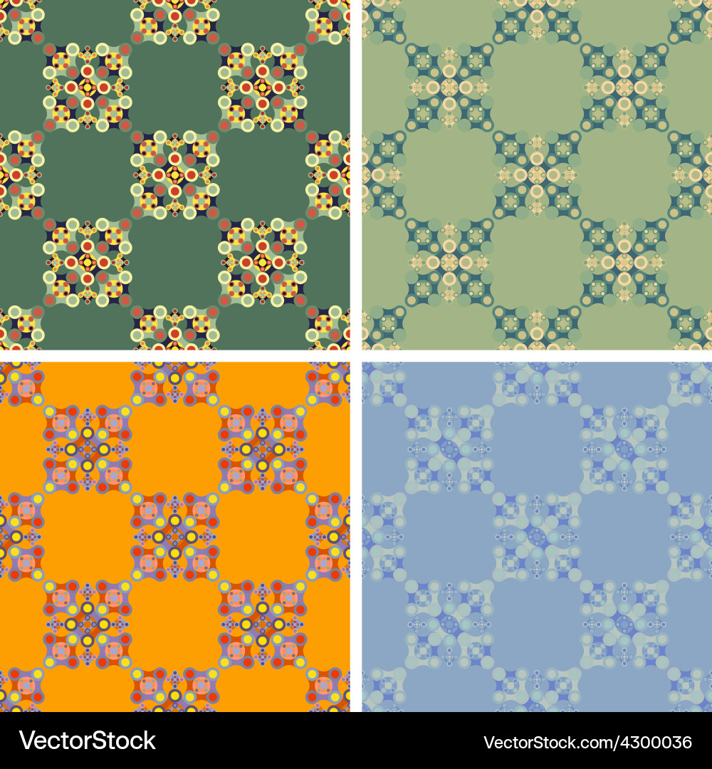 Seamless abstract art pattern set vector image