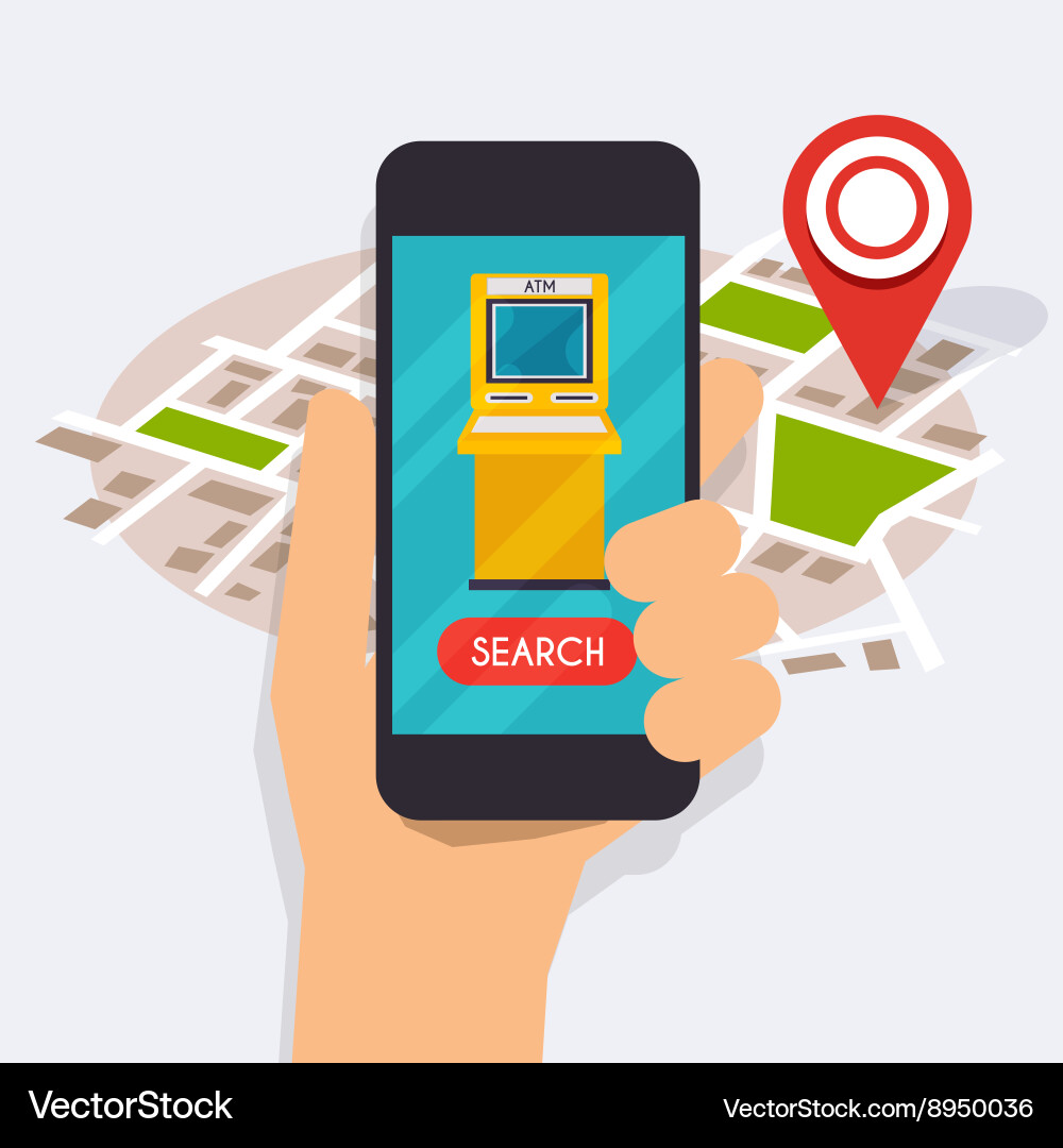 Smart phone with navigation vector image
