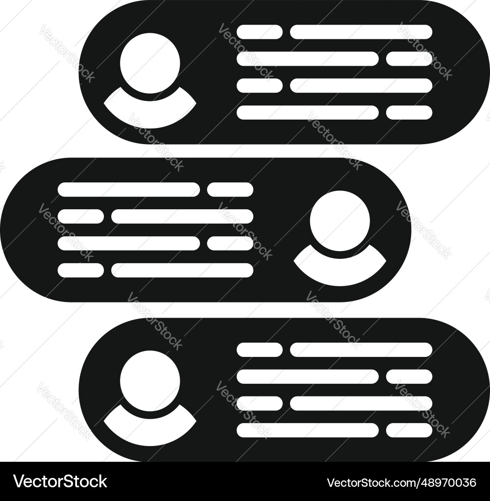 Social chat icon simple message element Vector Image
