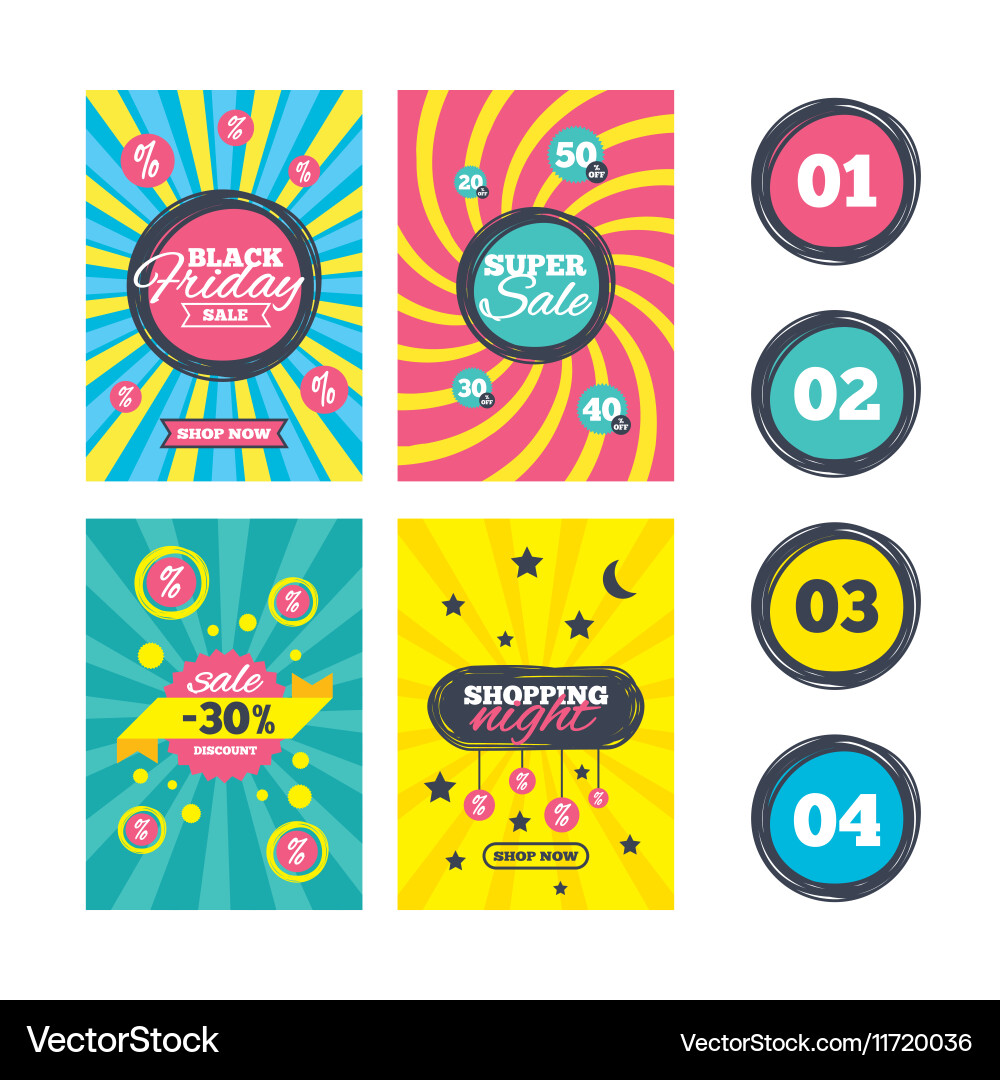 Step one two three icons sequence of options vector image