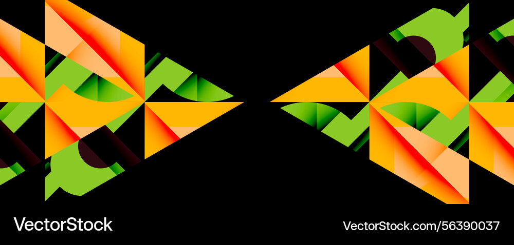 Abstract geometric pattern vivid colors sharp Vector Image