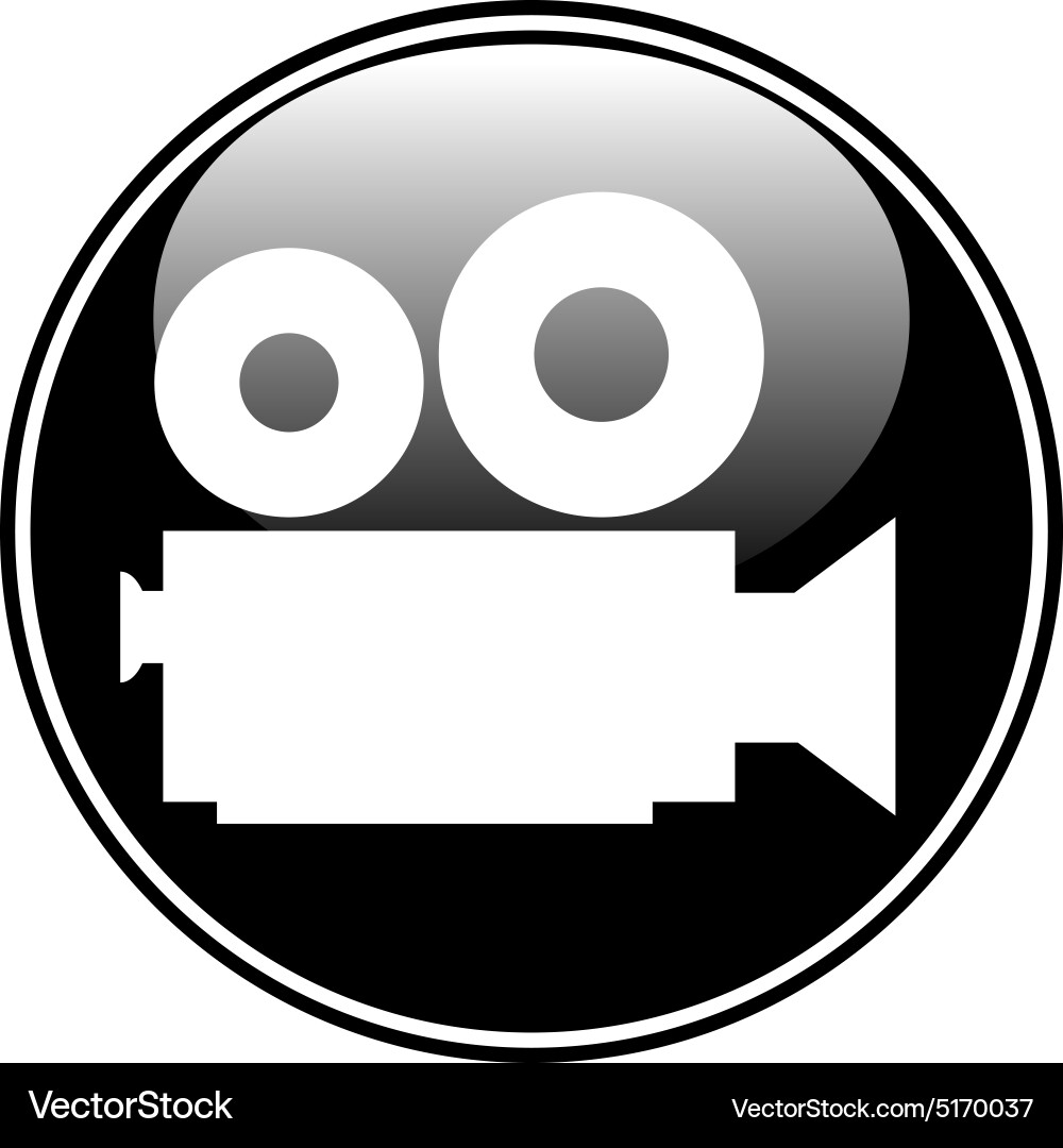 Camera symbol button Vector Image