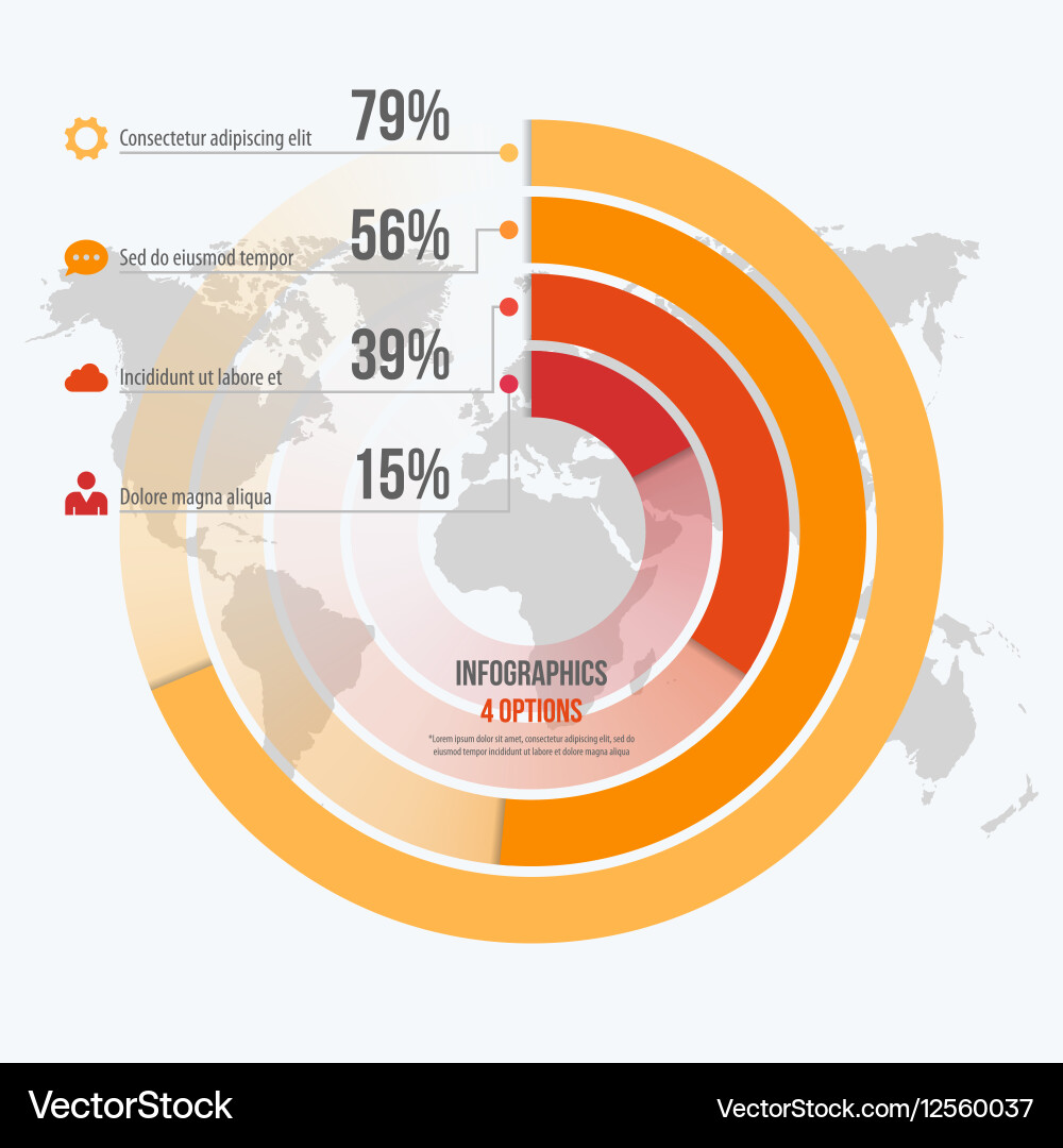Circular Infographics - Data Visualization vector image