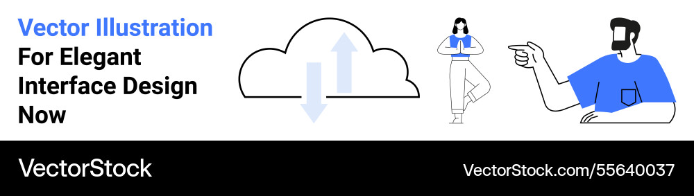 Cloud data transfer with characters digital Cloud data transfer with characters digital vector image