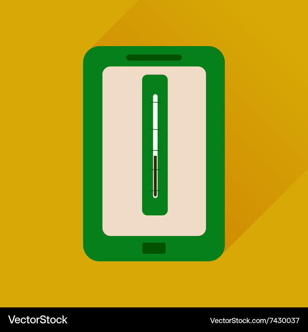 Flat icon with long shadow mobile applications Vector Image