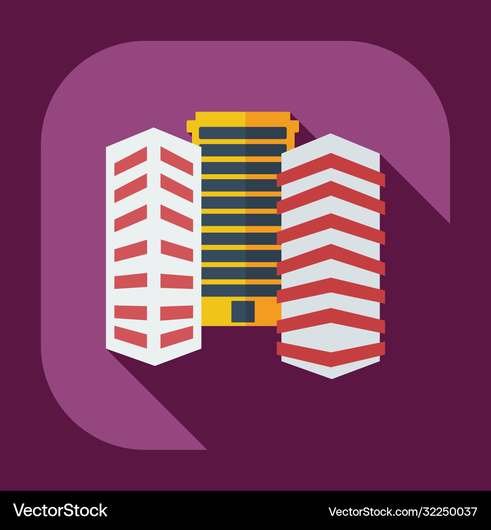 Flat modern design with shadow icons building Flat modern design with shadow icons building vector image