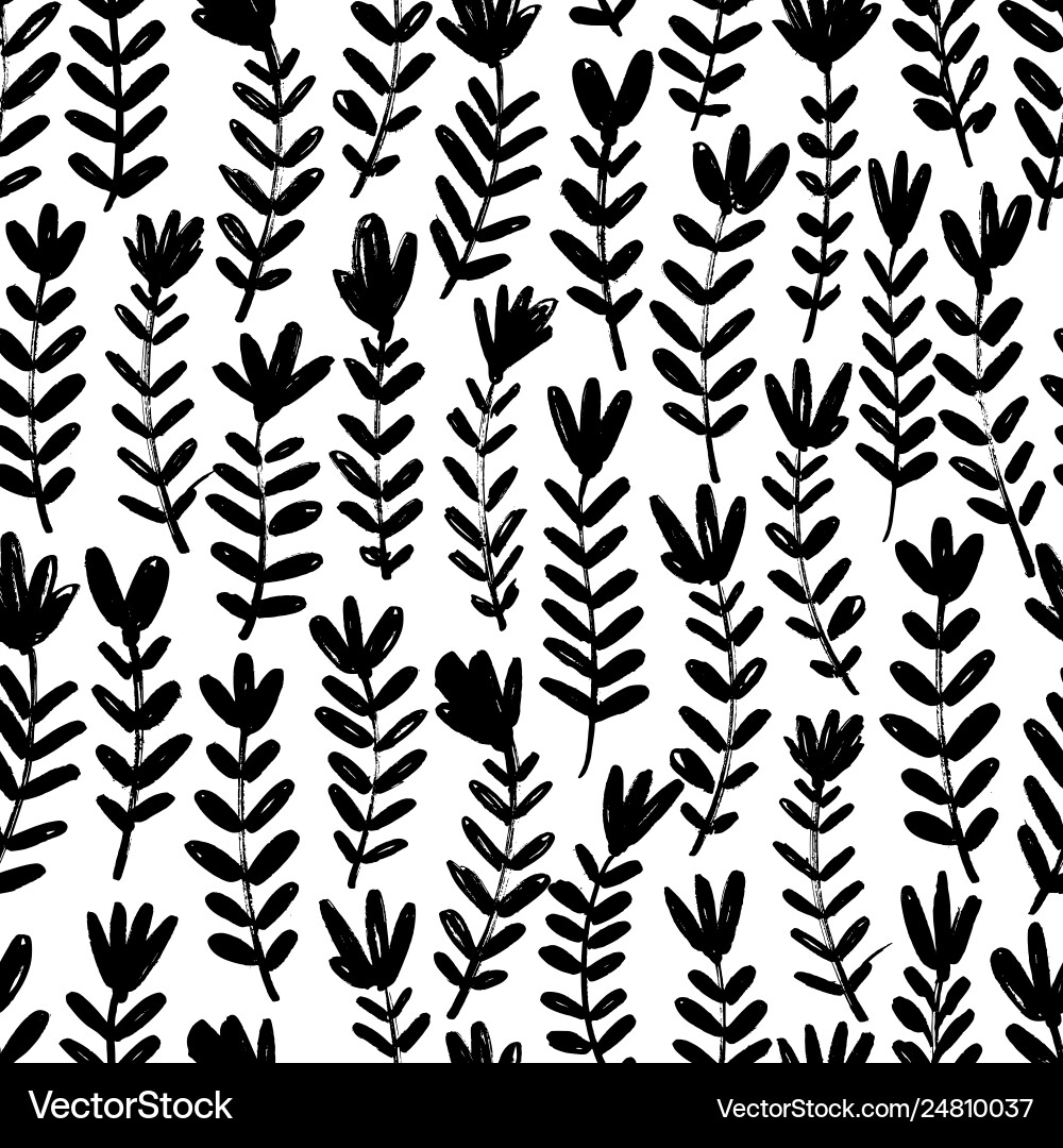 Floral hand drawn seamless pattern