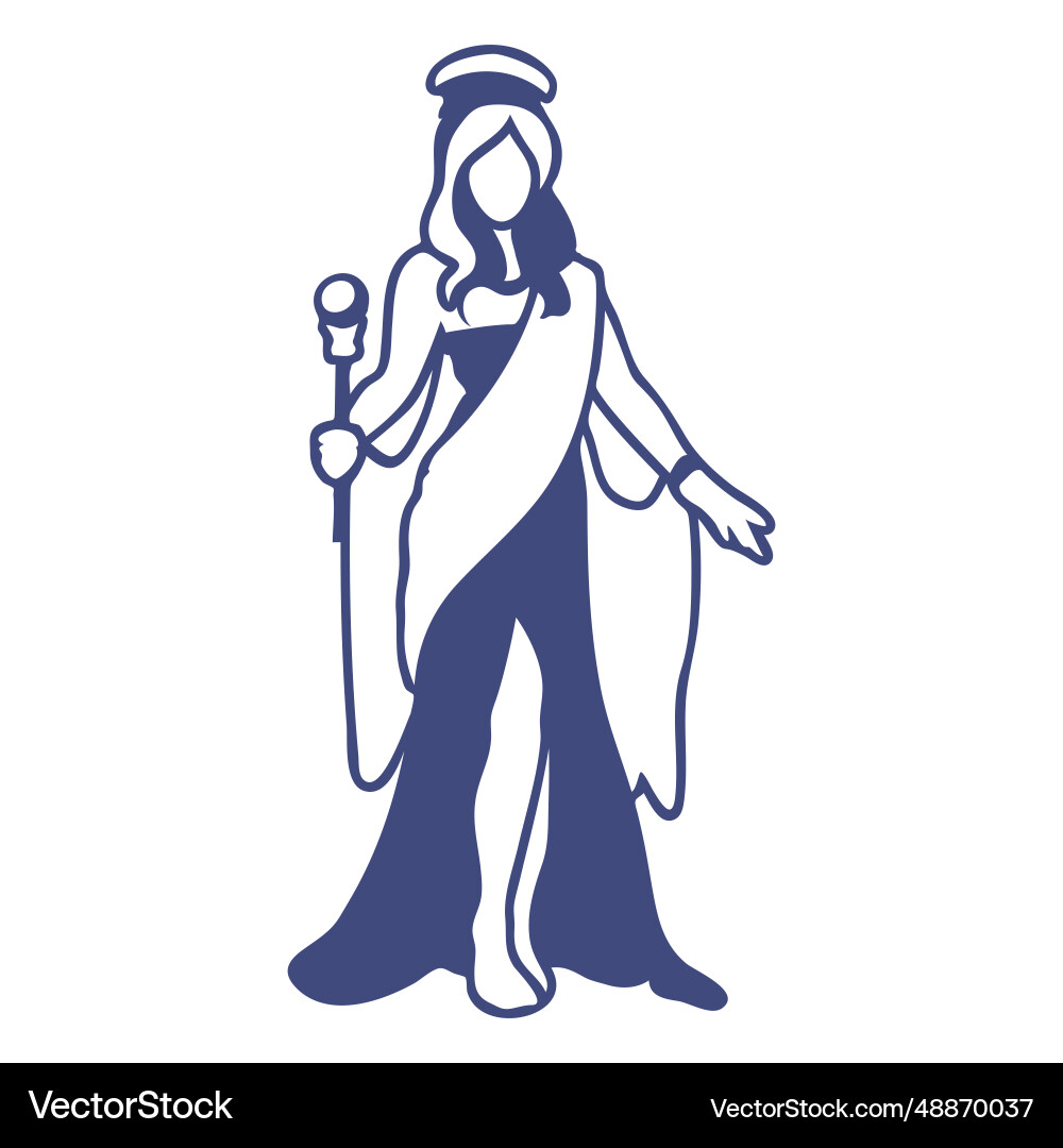 Greek goddess hera (48870037) – Royalty-Free Vector | VectorStock, image size:1000x1080