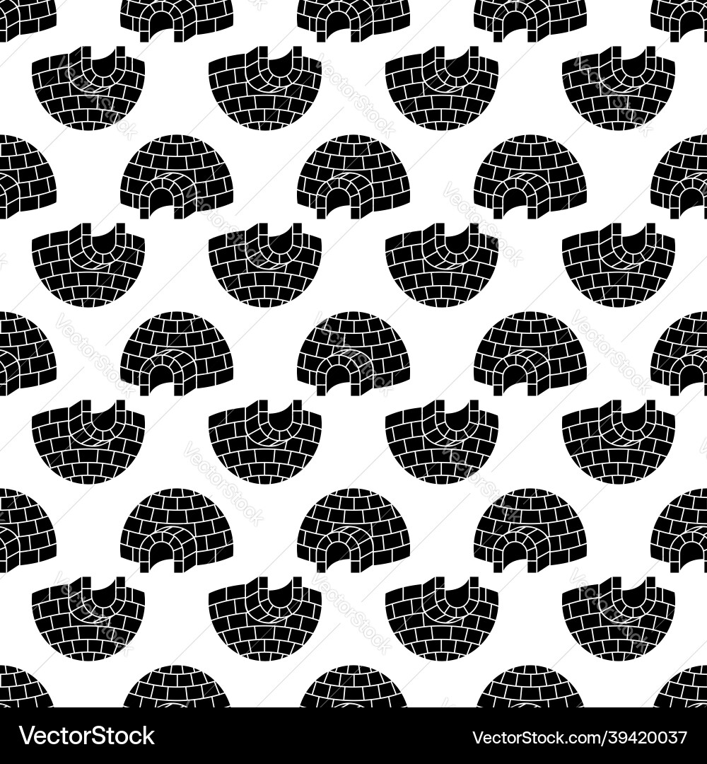 Igloo pattern seamless Igloo pattern seamless vector image