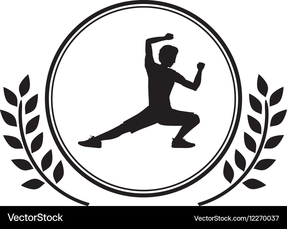 Isolated man doing exercise design vector image