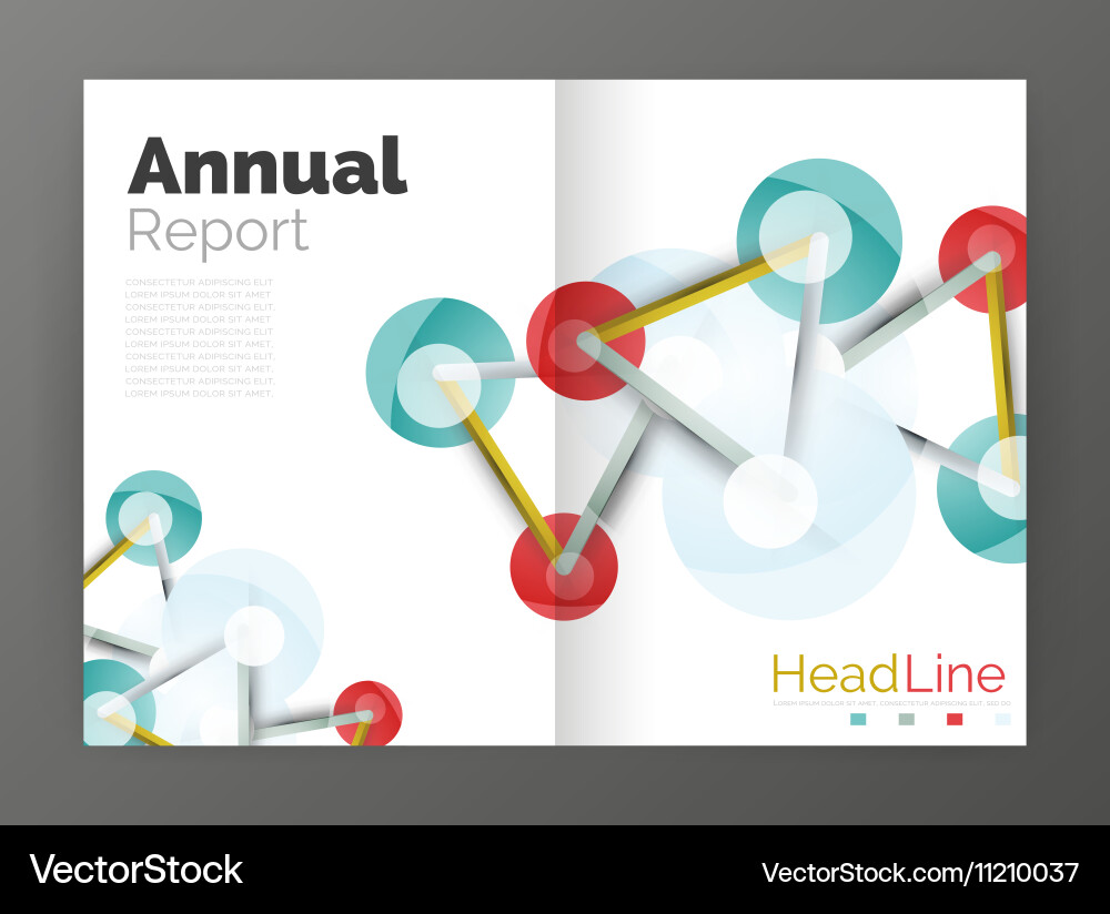 Molecule annual report Royalty Free Vector Image