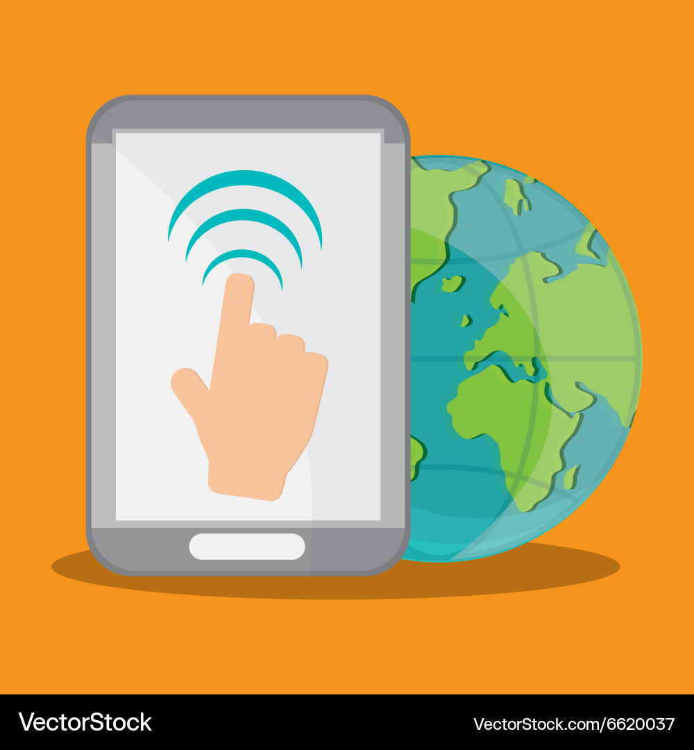 Networking and technology design Vector Image