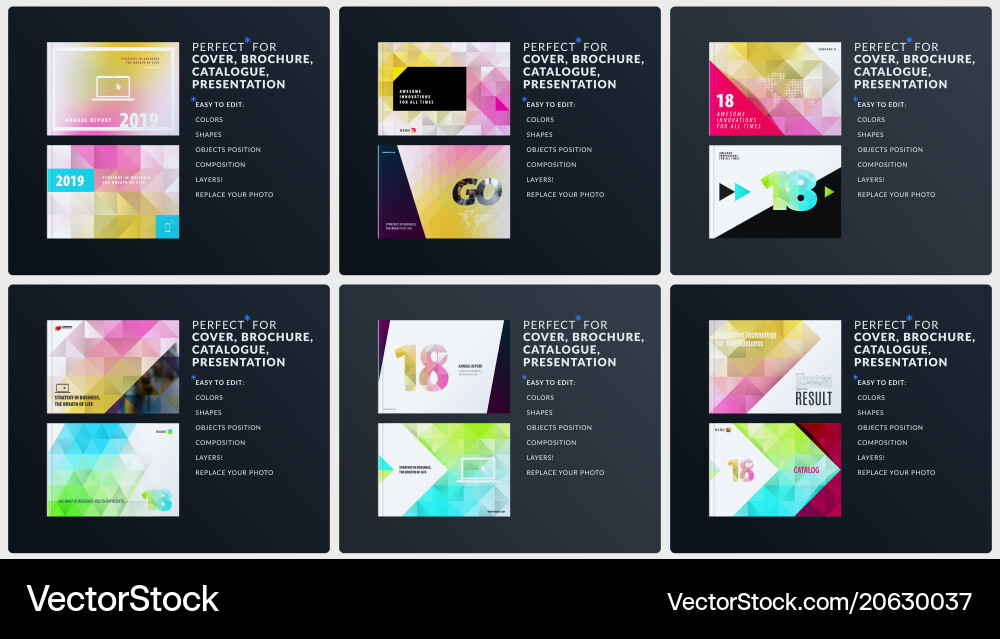 Presentation abstract set of modern Presentation abstract set of modern vector image