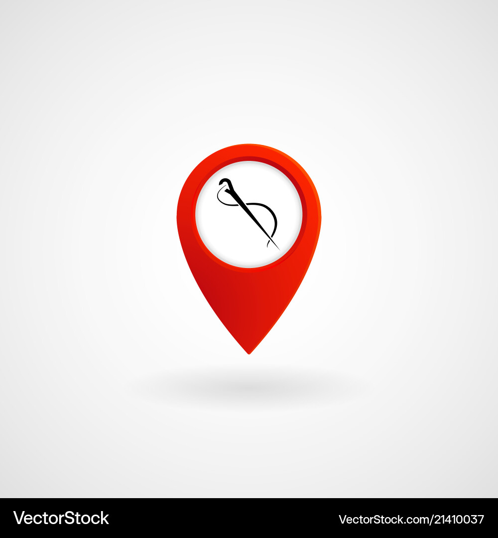 Red location icon for tailor eps file Red location icon for tailor eps file vector image
