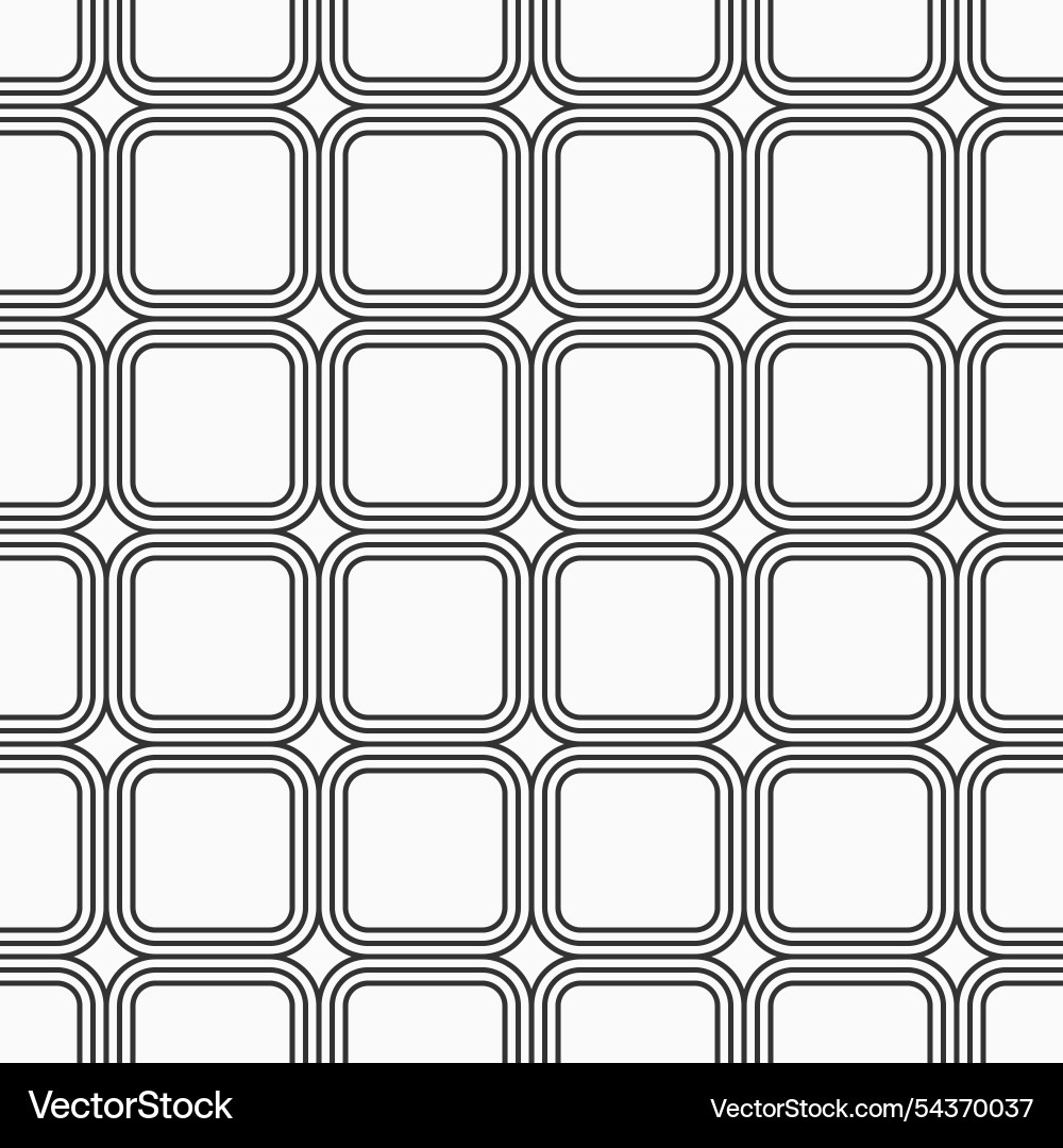 Seamless lattice pattern with rounded squares vector image