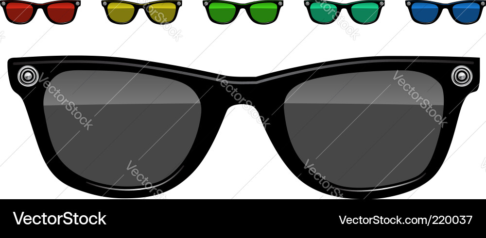 Stylish Sunglasses Collection Vector Image